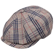 Berretto mod.' Irlandese' Fantasia Scacco 60% cotone 40% lino