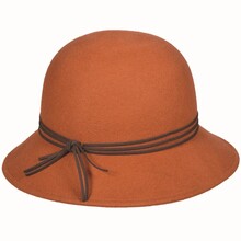 Cappello Modello Cloche Guarnito 100% Lana TG Unica Regolabile