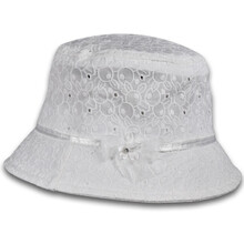 Cappello Cloche Bimba 'Sangallo' 100% Cotone