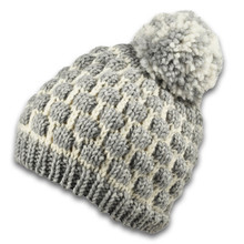 Cuffia Bicolore C/Pon Pon 60% acri 15% alpa 15% lan 10% visco