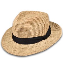  Cappello Fedora  100% Rafia Intrecciata