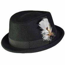 Cappello Trilby 'Porkpie' Melange 100% Lana